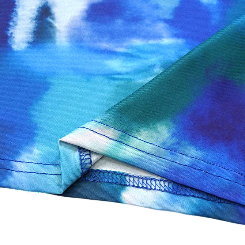 Women Printed Cropped Top and Skirt Two-Piece Set 10