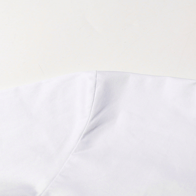 Fashionable Casual Top Spring Turndown Collar Long Sleeve Short Solid Shirt 9