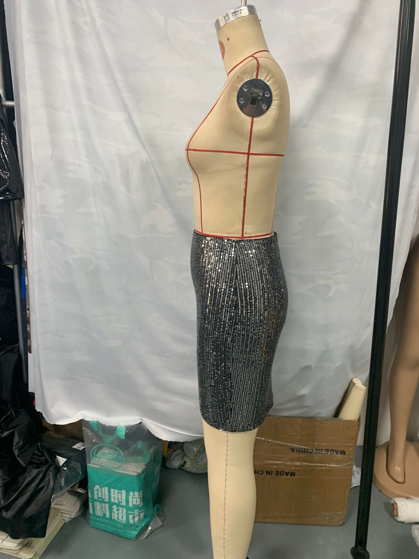 Women’s High-Waist Sequin Mini Party Skirt 9