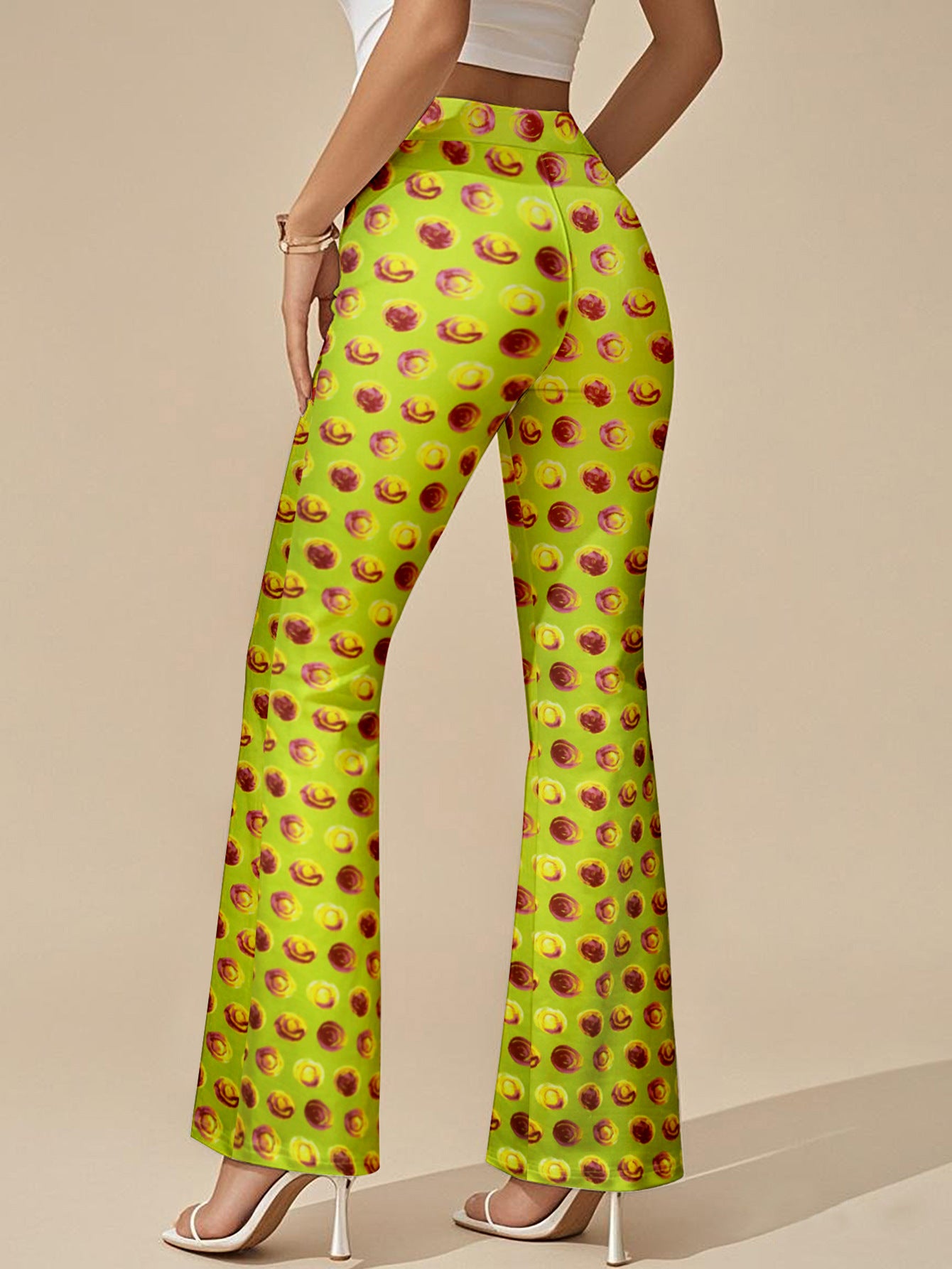 Women's Fashion Elegant High Waist Flared Pants