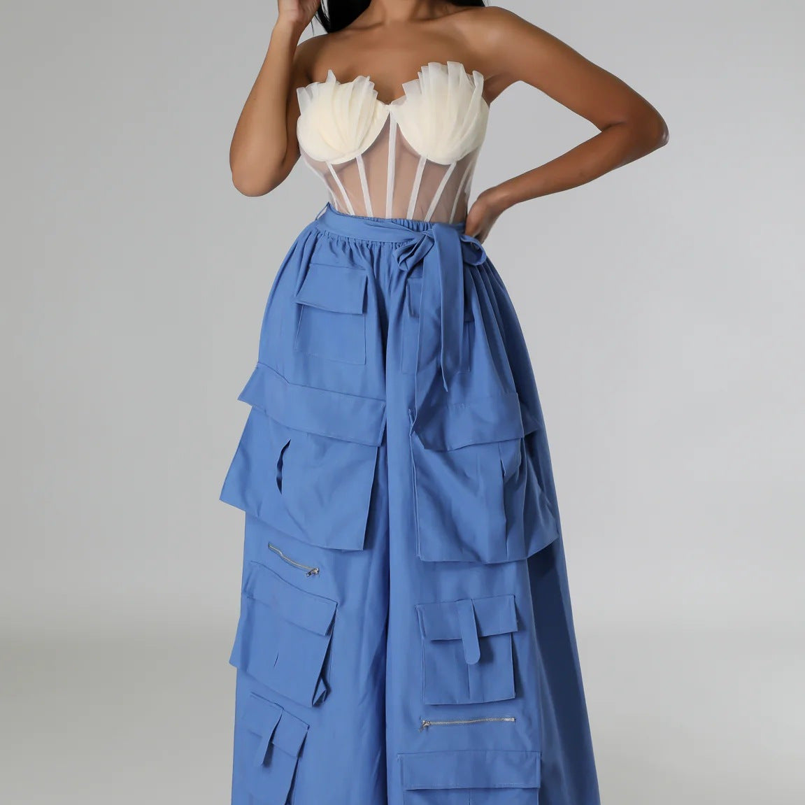 Women's Trendy Multi-Pocket Wide-Leg Pants 6