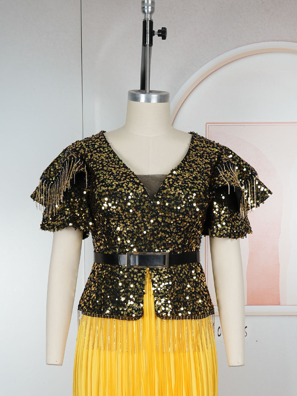 Plus-size African Women elegant sequin dress Dresses 15