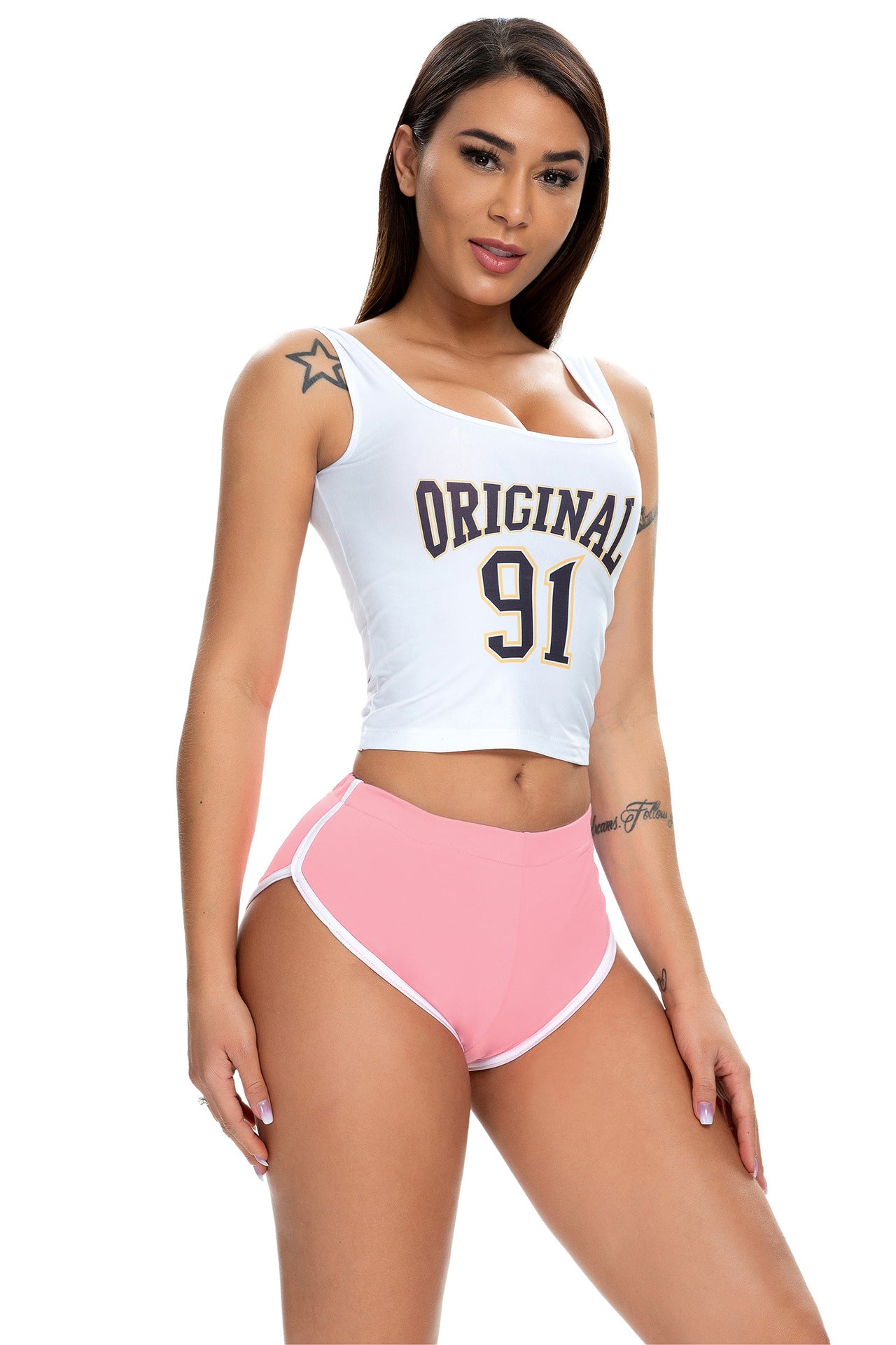 Summer Women's Sexy Running Stretch Sports Yoga Fitness Shorts 23