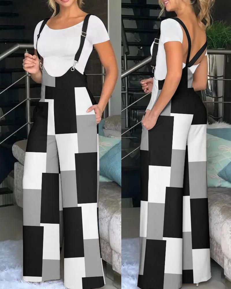 Women's fashion print jumpsuit overalls 18