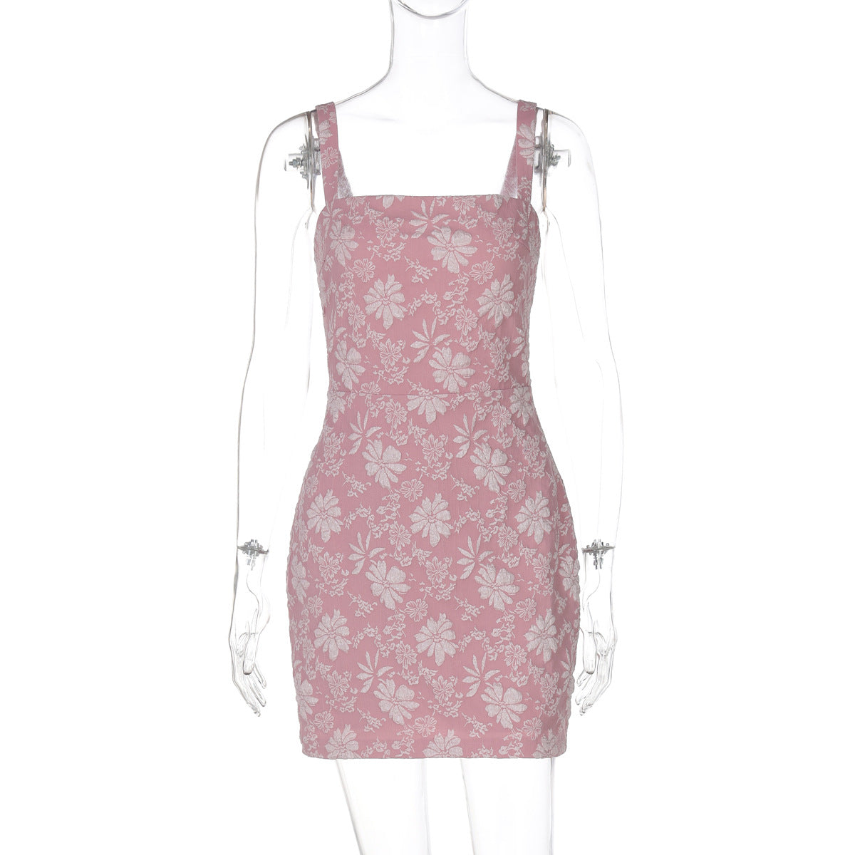 Women floral hollow Lace-Up Mini Strap Dress 6