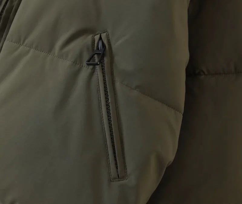 women's winter style fashion Stand Collar zipper pocket warm cotton-padded jacket 34