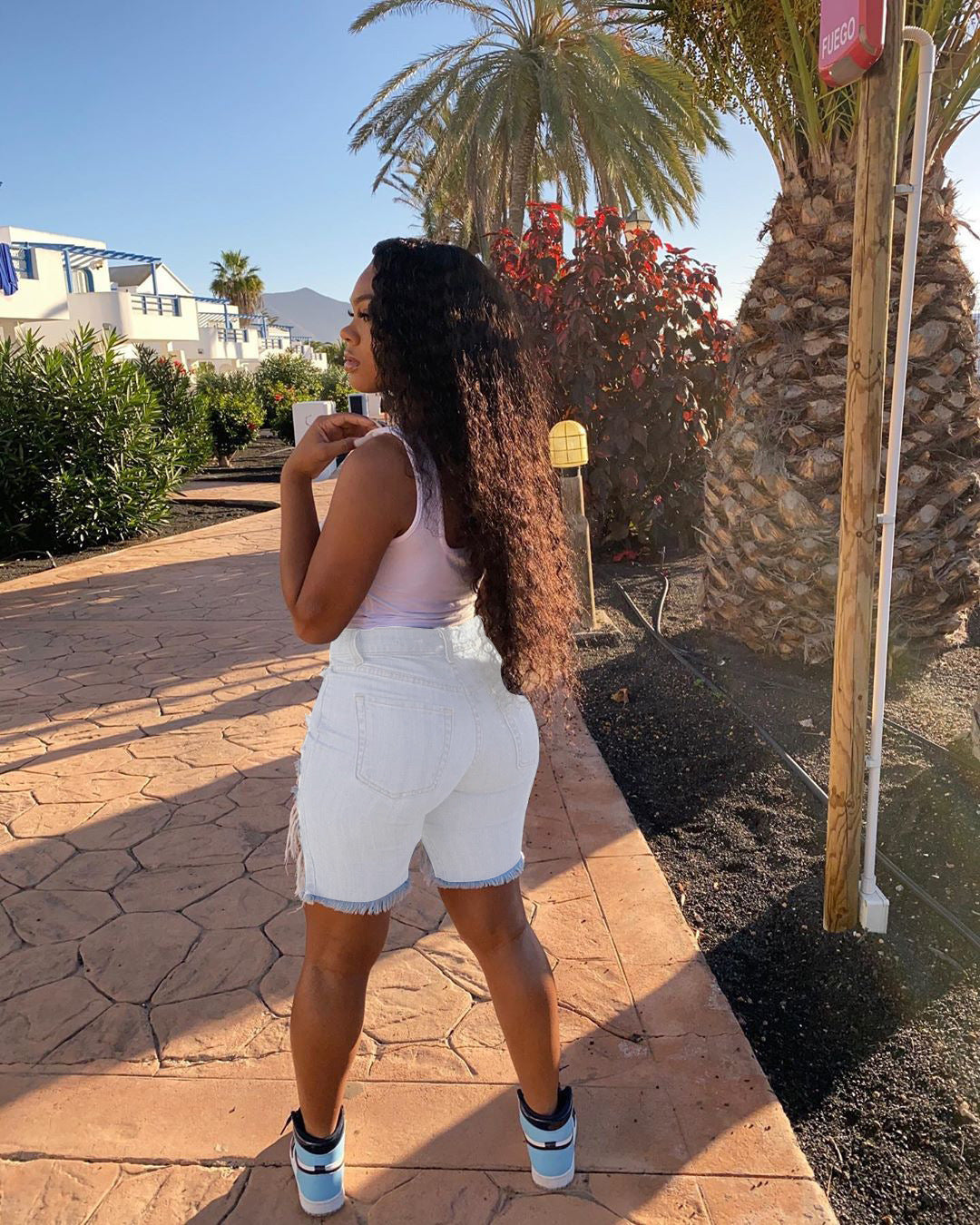 Women Spring and Summer Ripped Denim Shorts 6