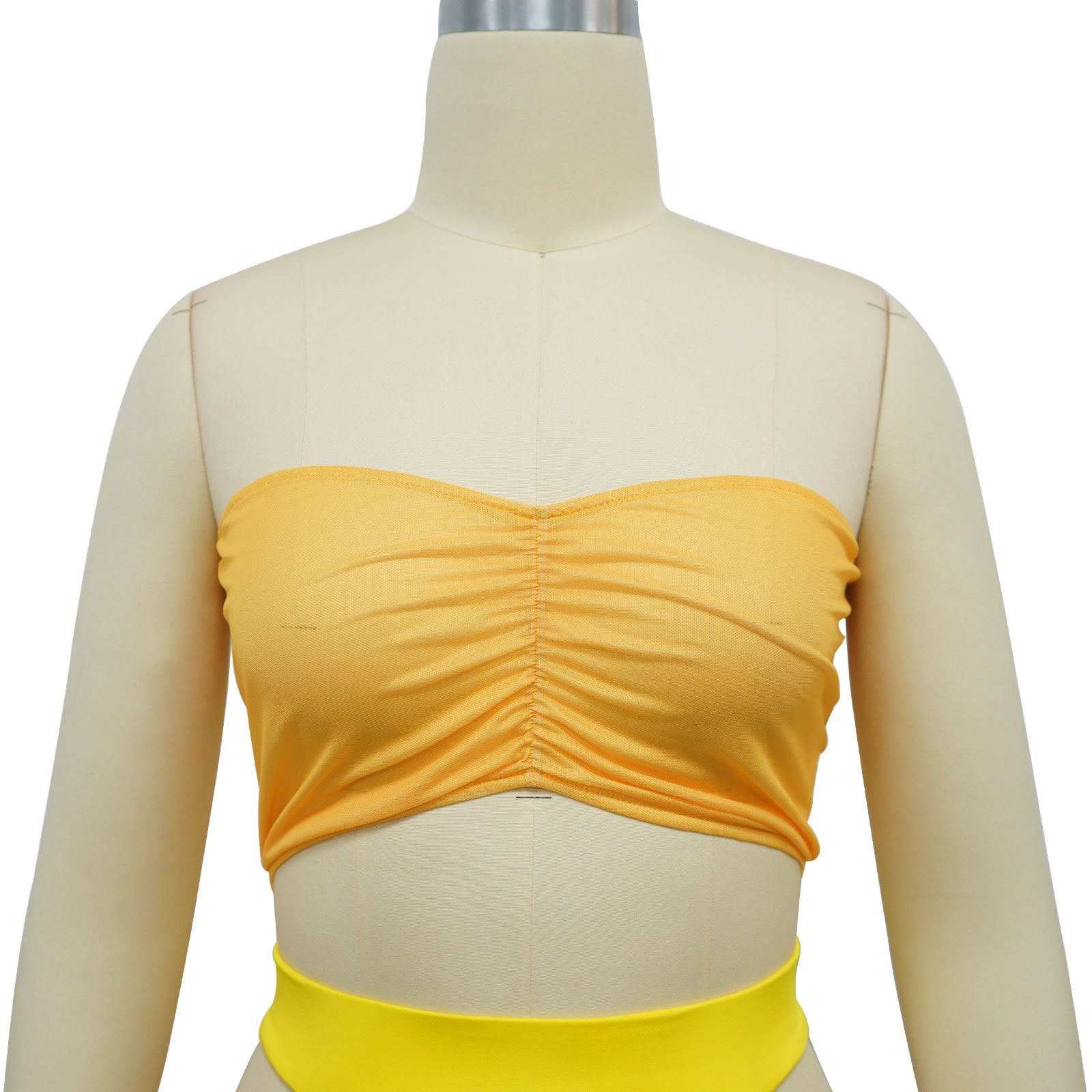 Women Beach Printed Strapless Top and Skirt Two-piece Set 15