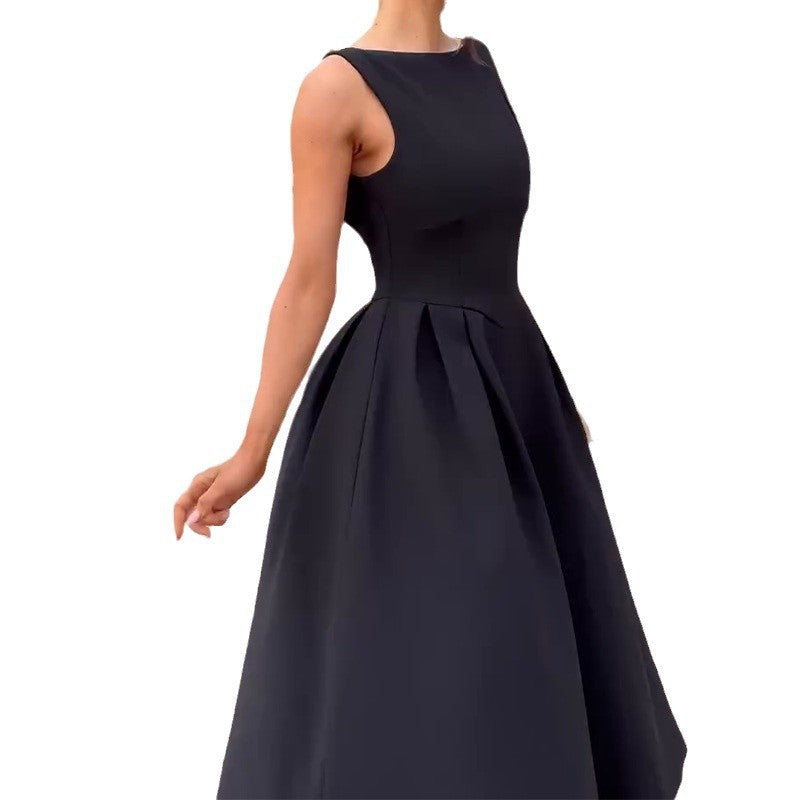 Summer Low Back Sleeveless Women's Sexy A-Line Long Dress 6