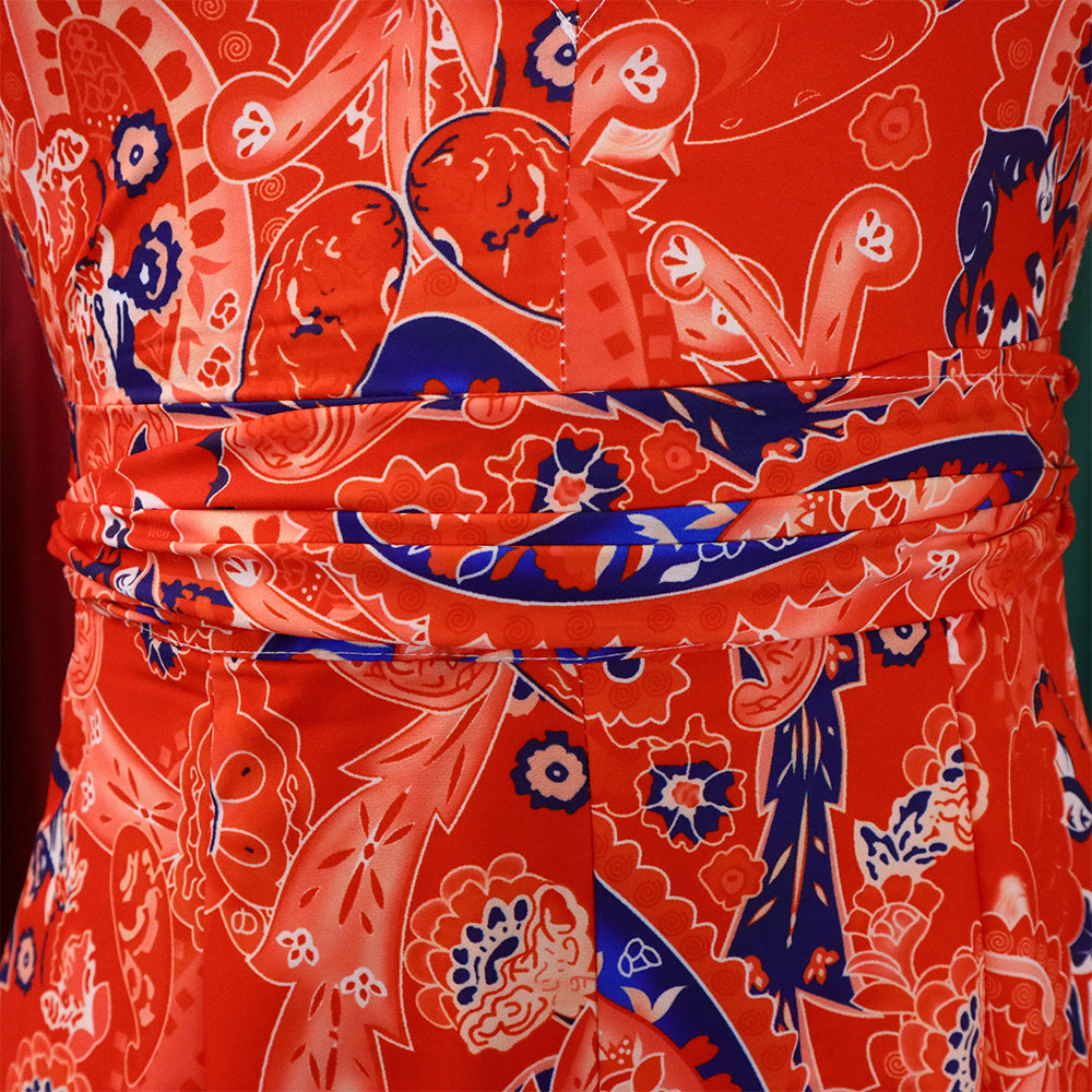 Plus Size Women African Print Halter Neck Beach Jumpsuit 23