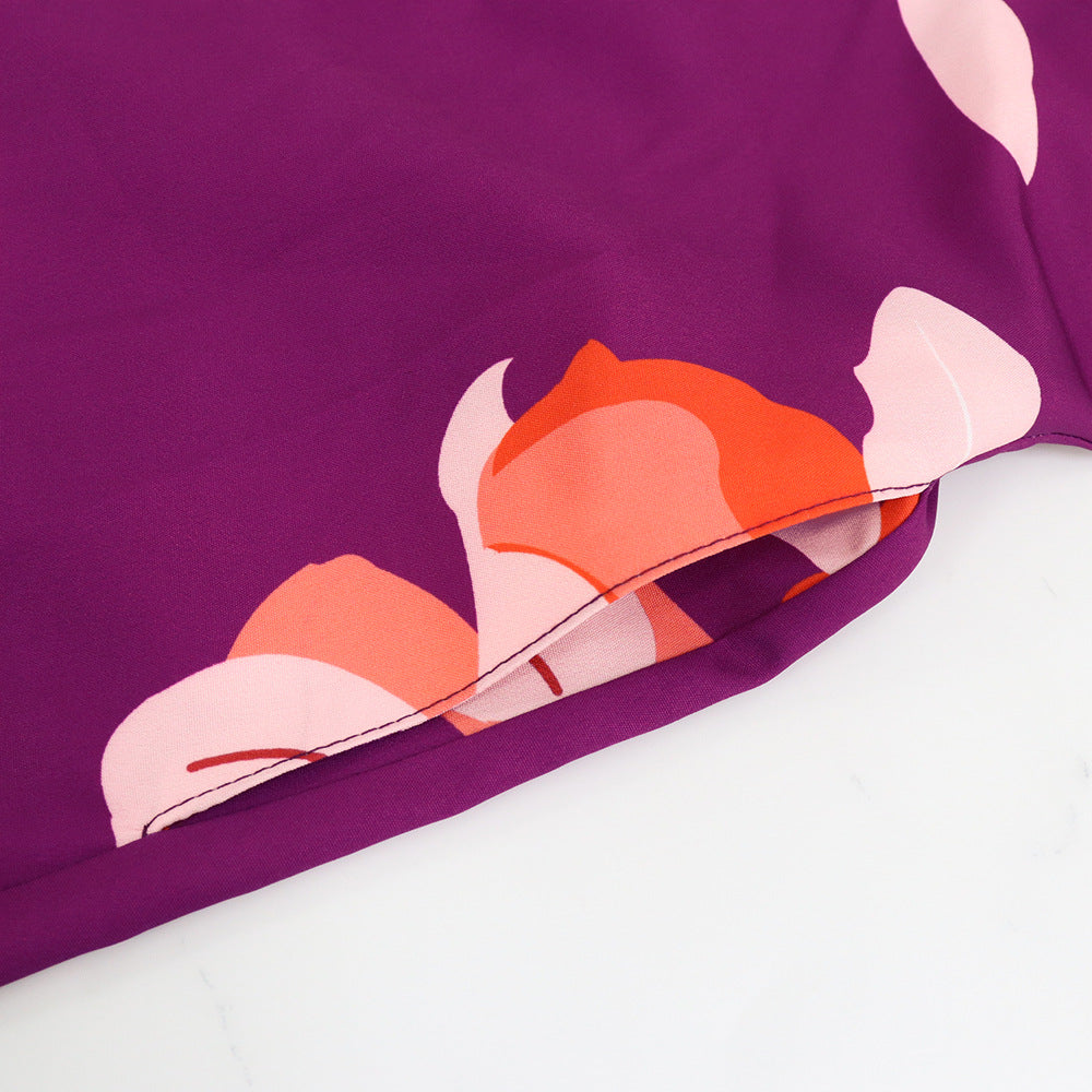 Romantic Chic Women's Square Neck Slim Waist Pocket Ruffle A-Line Dress 9