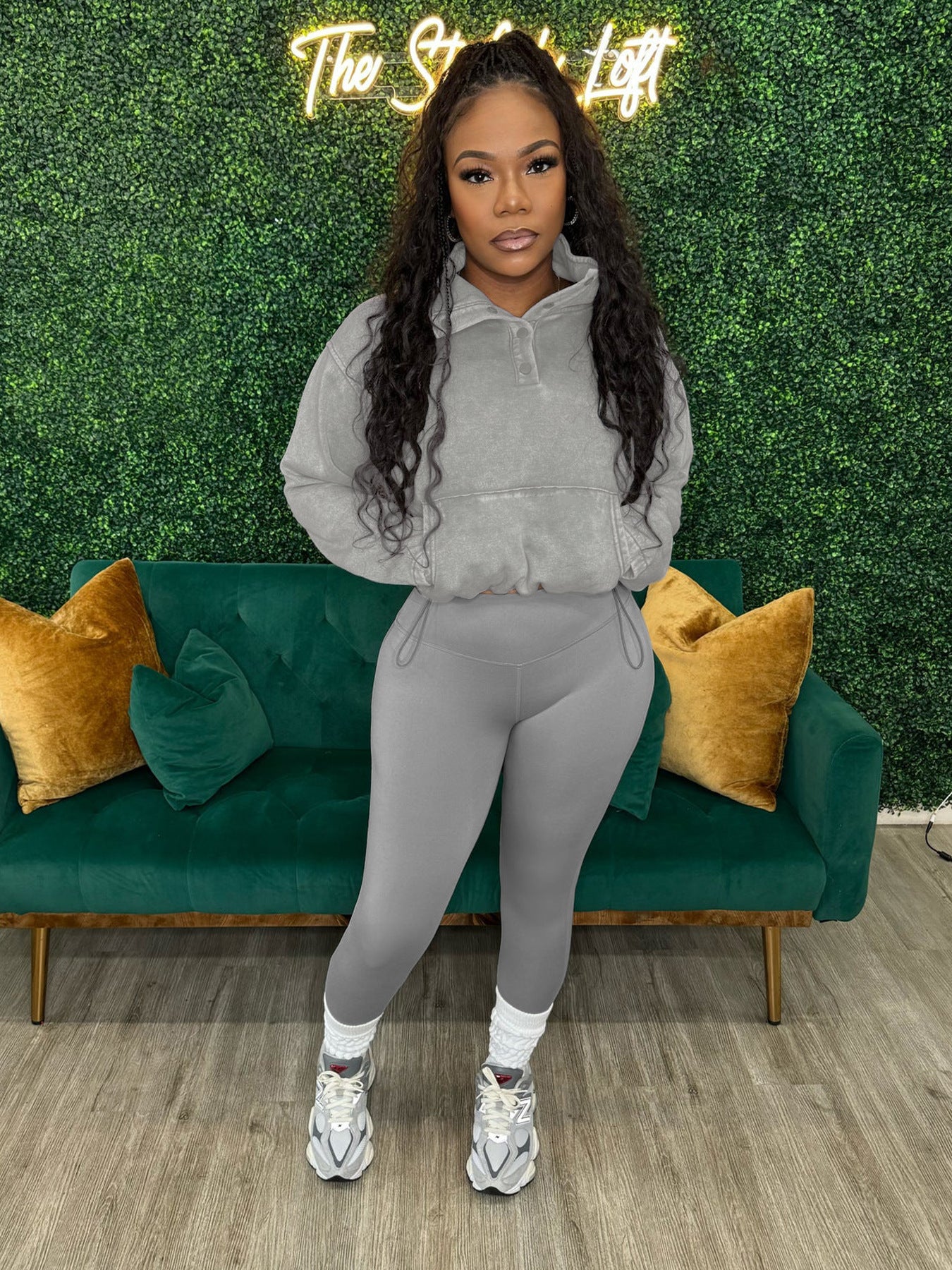 Women Sports Casual Top+Pants Two-piece Set 4