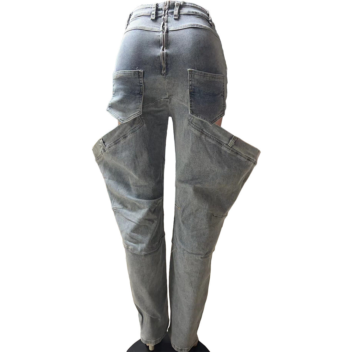 Fashionable Women's Clothing Stretch Casual Hollow Denim Pants 10