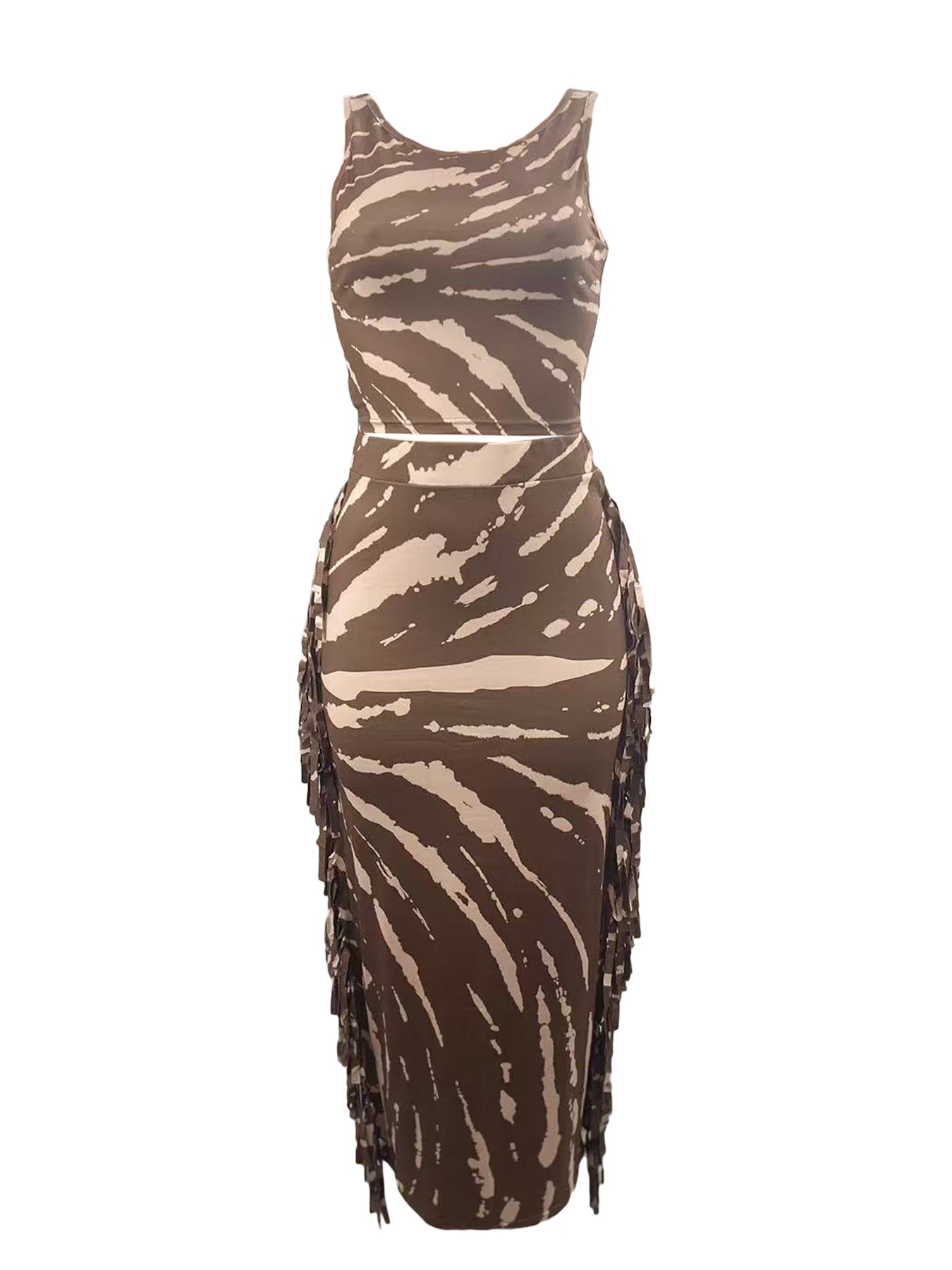 Women Beach Dress Sexy Printed Two-piece Set 15