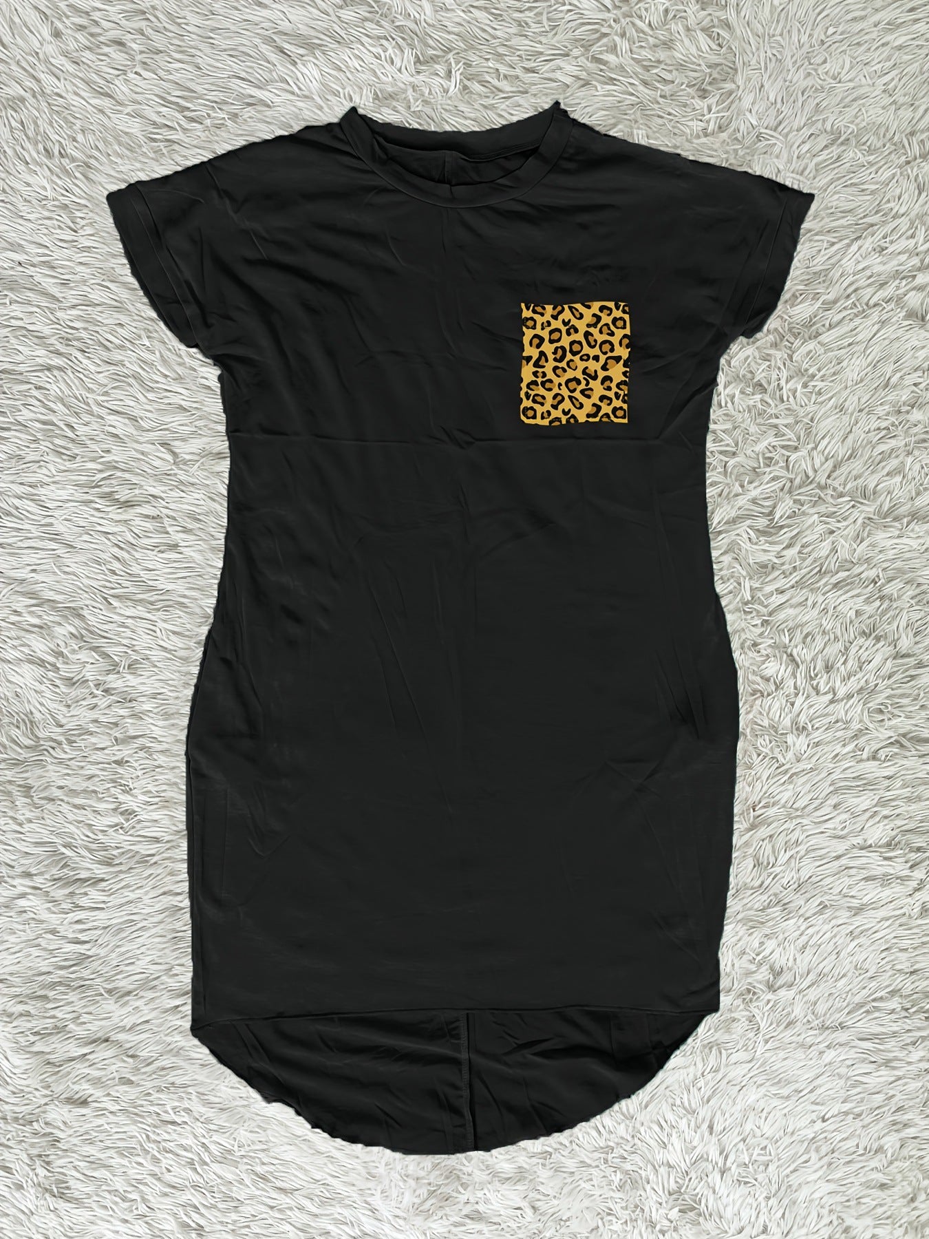 Women Leopard Print Dress with Pockets 13
