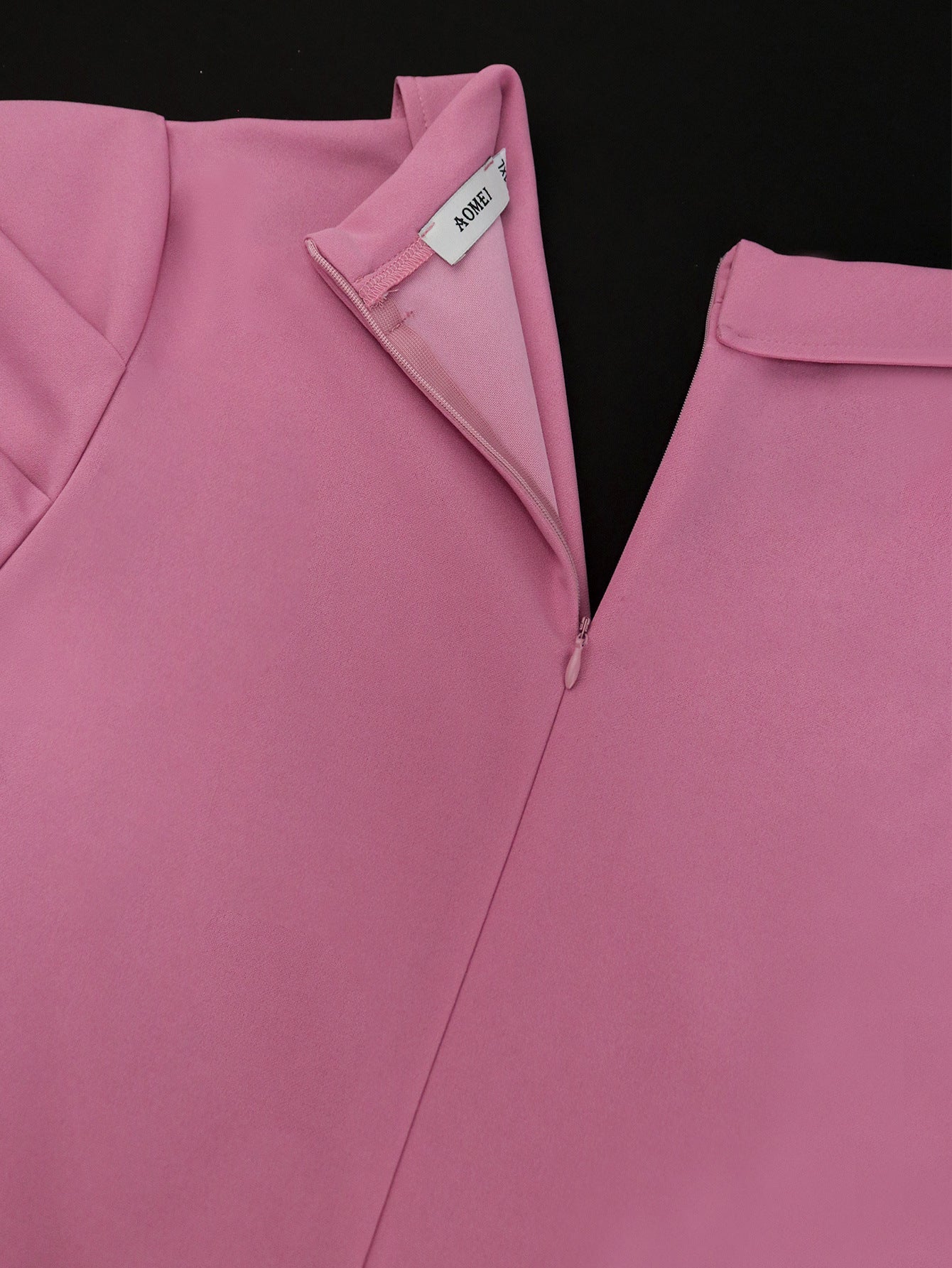 Chic Style Turndown Collar Career Pleated Dress 13