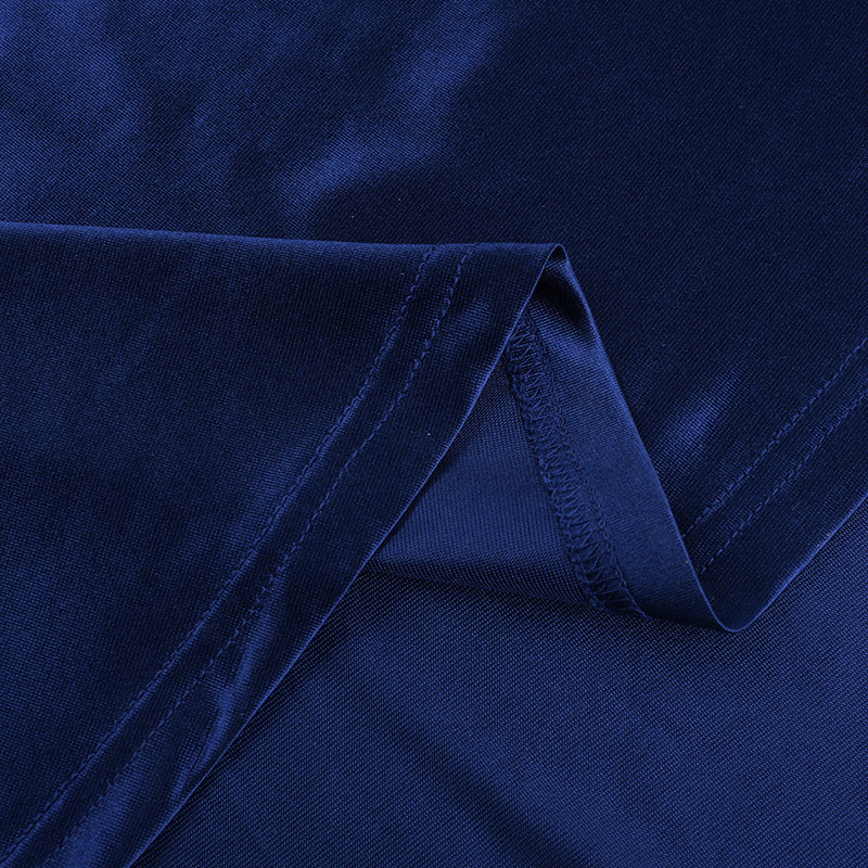 Sexy Deep V-Neck Halter Neck Low Back Satin Maxi Dress Chic Gown 13