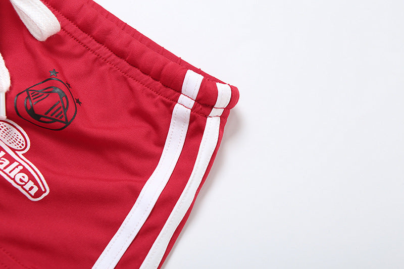 Summer Sexy Slim Short Sleeve High Waist Sports Two Piece Shorts Set For Women 15