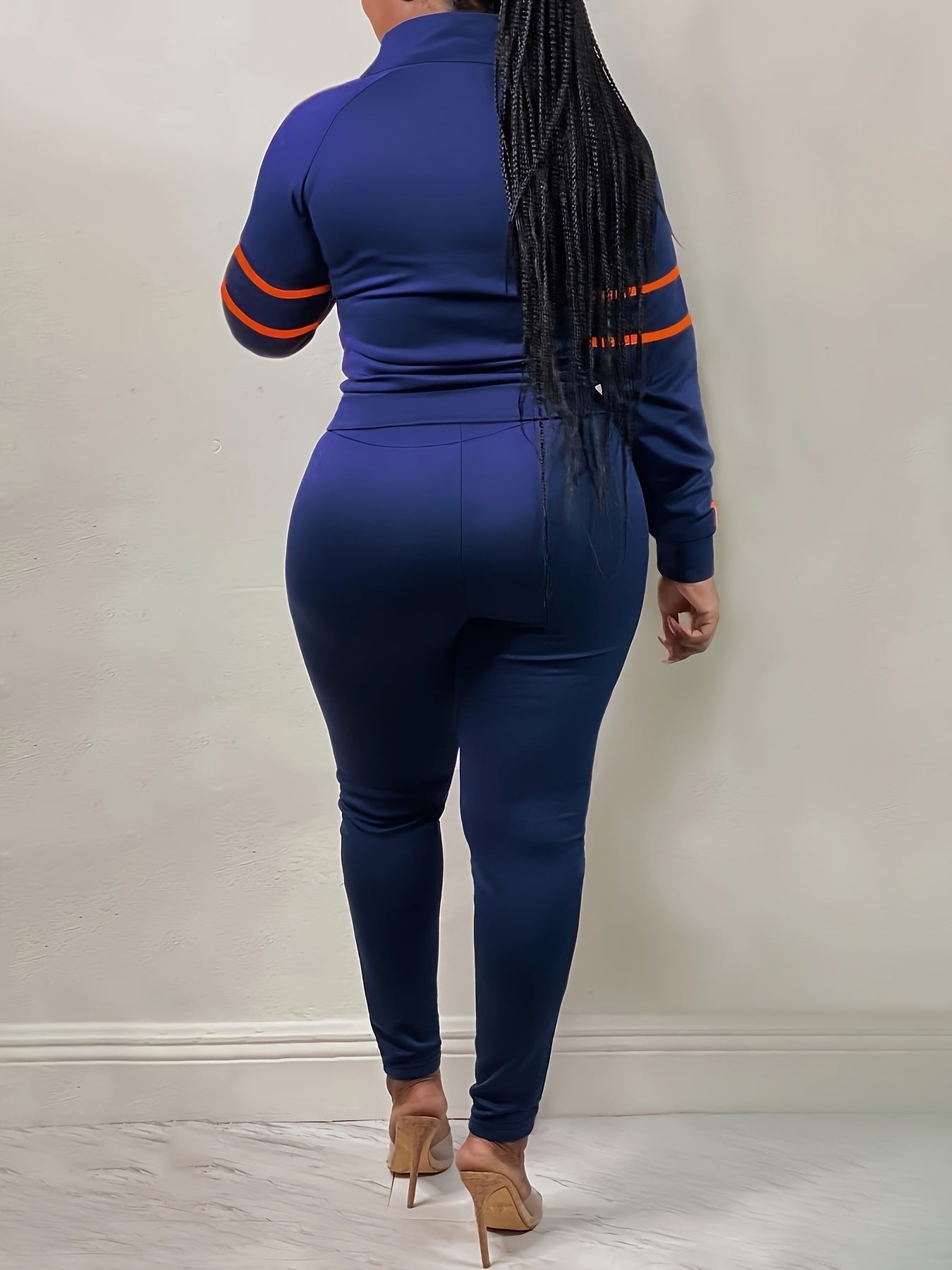 Women Printed Long-Sleeved Top and Pants Two-Piece Set 3