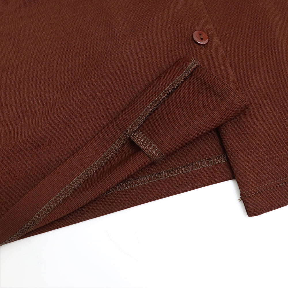 Long-Sleeved Solid Button Up Top Fashionable Ripped High-Waisted Trousers Two-Piece Set 16