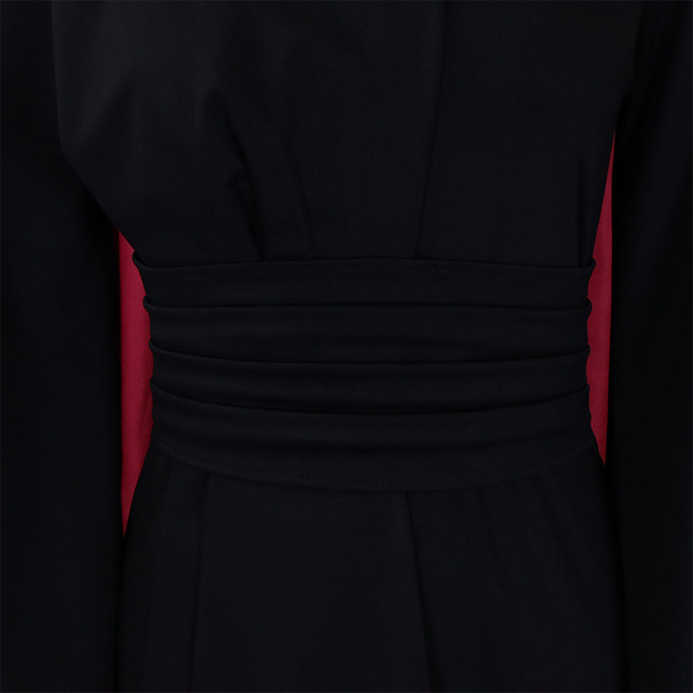 Women's Solid Color Professional Fashion Chic Plus Size Elegant African Dress 42