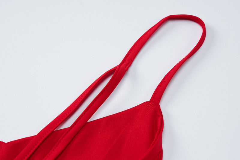 Women Summer Sexy Backless Suspender Loose Jumpsuit 11