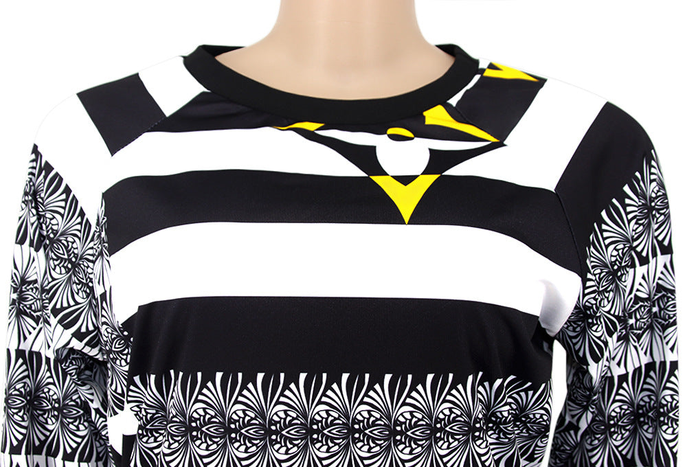 Women Long Sleeve Top and Pants Printed Casual Two-piece Set 11