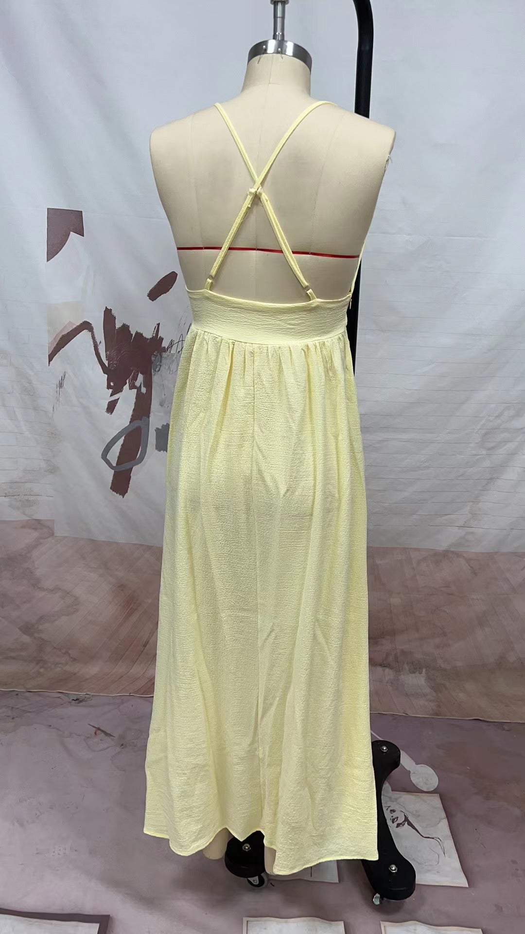 Summer Ladies Mid Straps Loose Dress Holidays Style Beach Dress 15