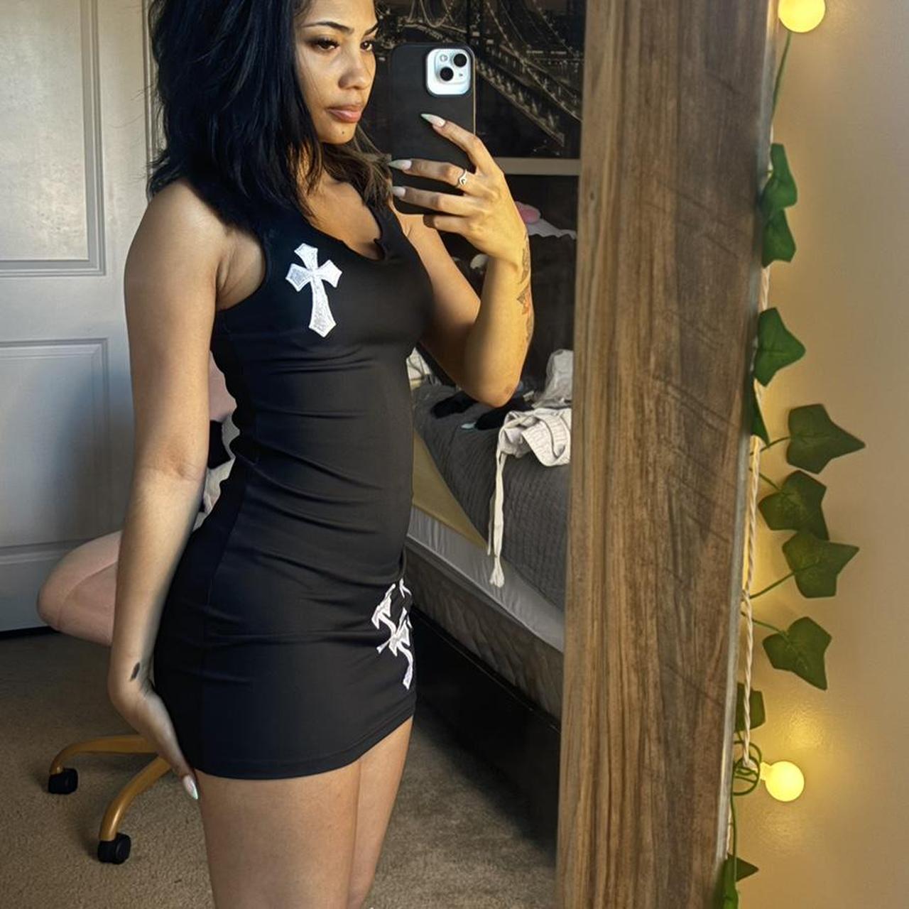 Women's Summer Sexy Straps Applique Round Neck Bodycon Dresses