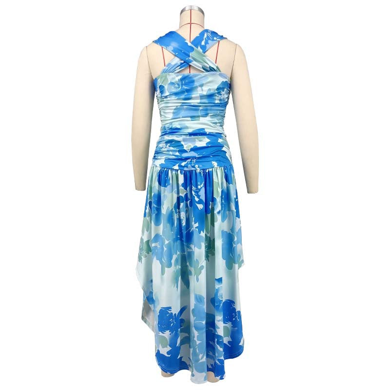 Women Holidays cross-strap print dress 8