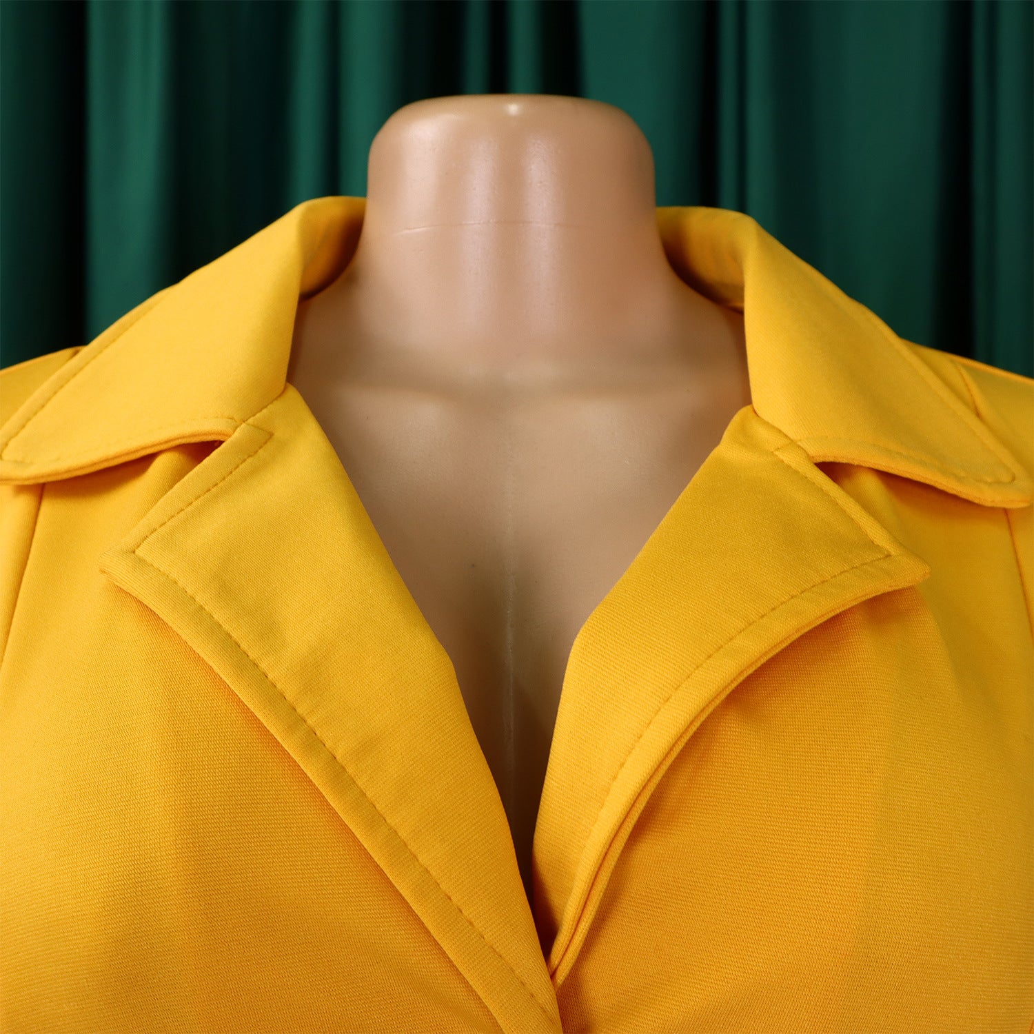 Plus Size Women Summer Short Sleeve Turndown Collar Lace-Up Solid African Dress 29