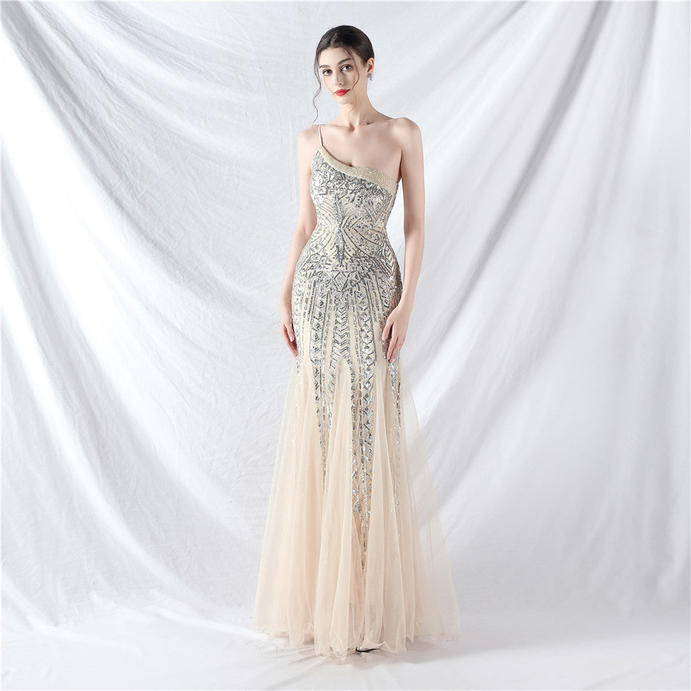 Plus Size Women Sequined Formal Party Maxi Evening Dress 8