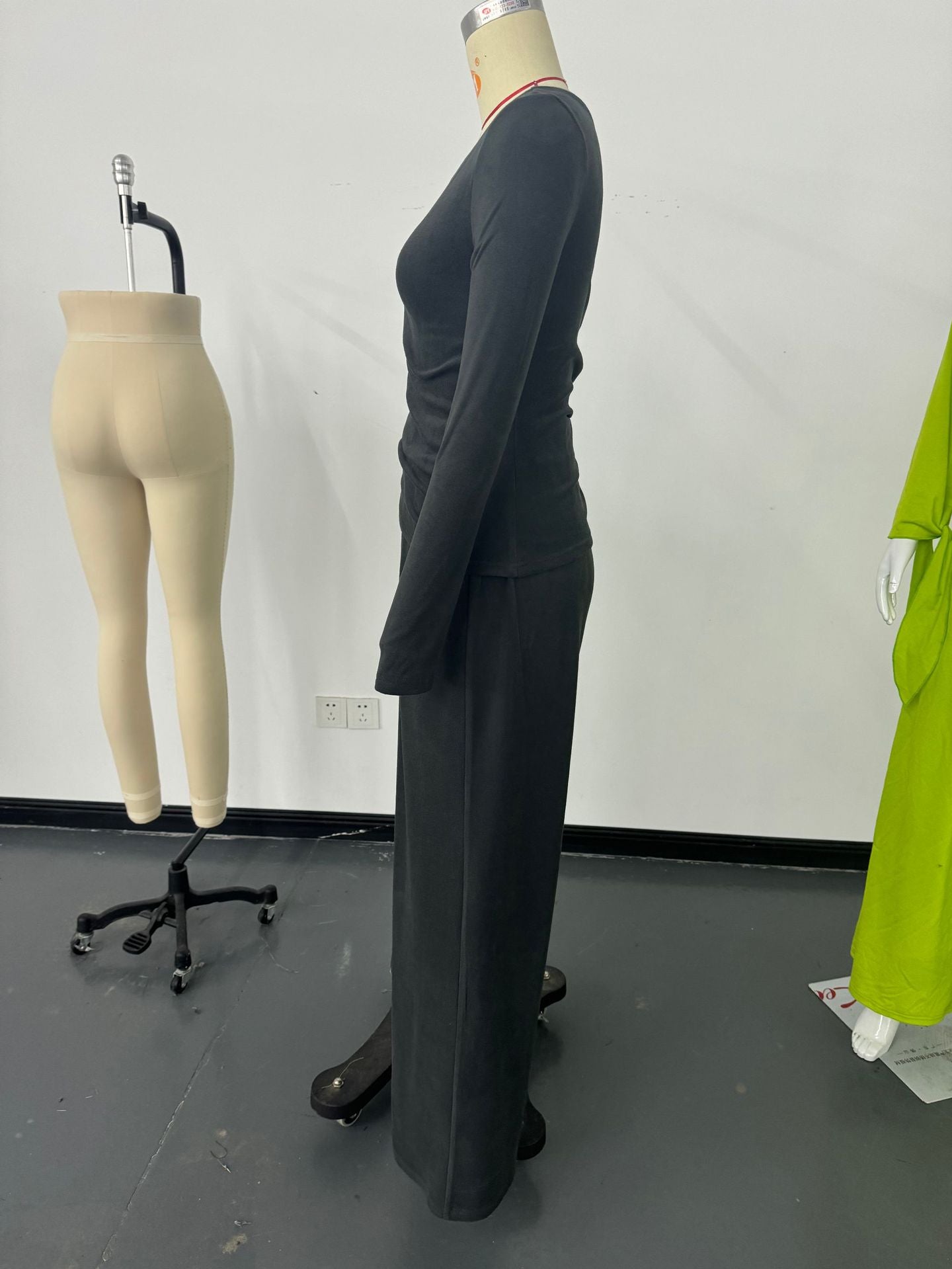 Women autumn and winter two-piece suit solid long sleeve casual wide-leg Pants two-piece suit 13