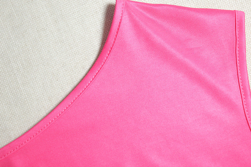 Women Colorblock Lace Off Shoulder Slash Shoulder Dress 10