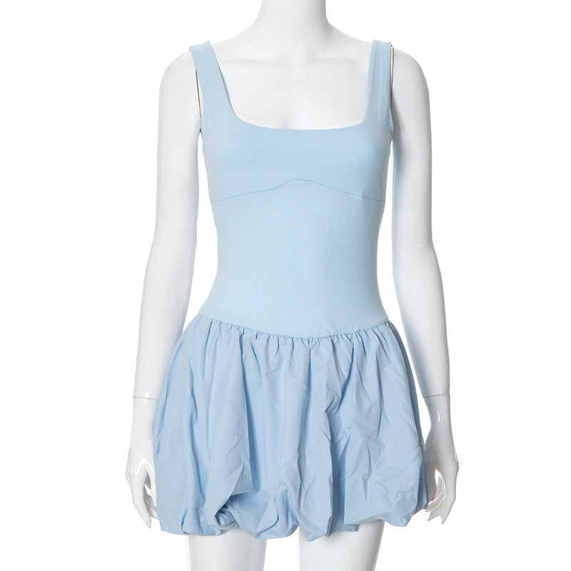 Women Summer Solid Sleeveless Dress 9