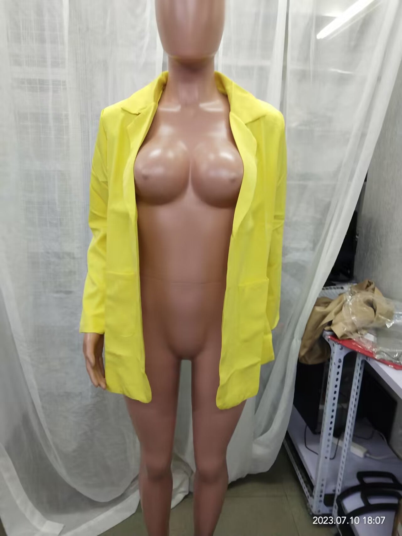 Spring Fall Women's Long Sleeve Plain Pocket Cardigan Blazer Jacket 21