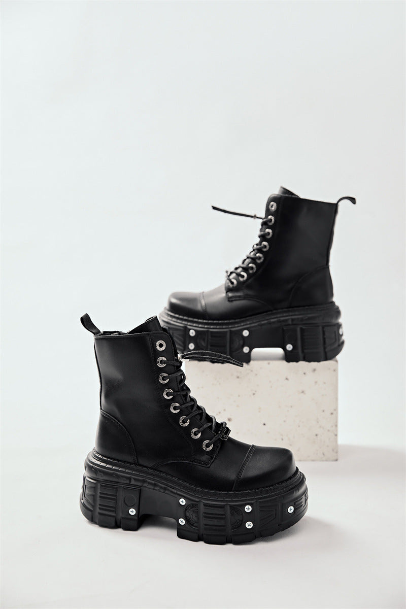 Women thick-soled punk Martin boots 3