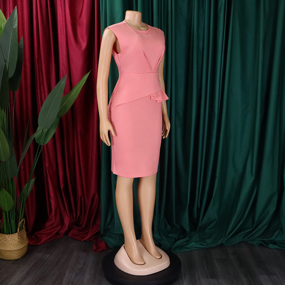 Women's Fashion Chic Elegant Pleated Bodycon Pencil African Dress 30