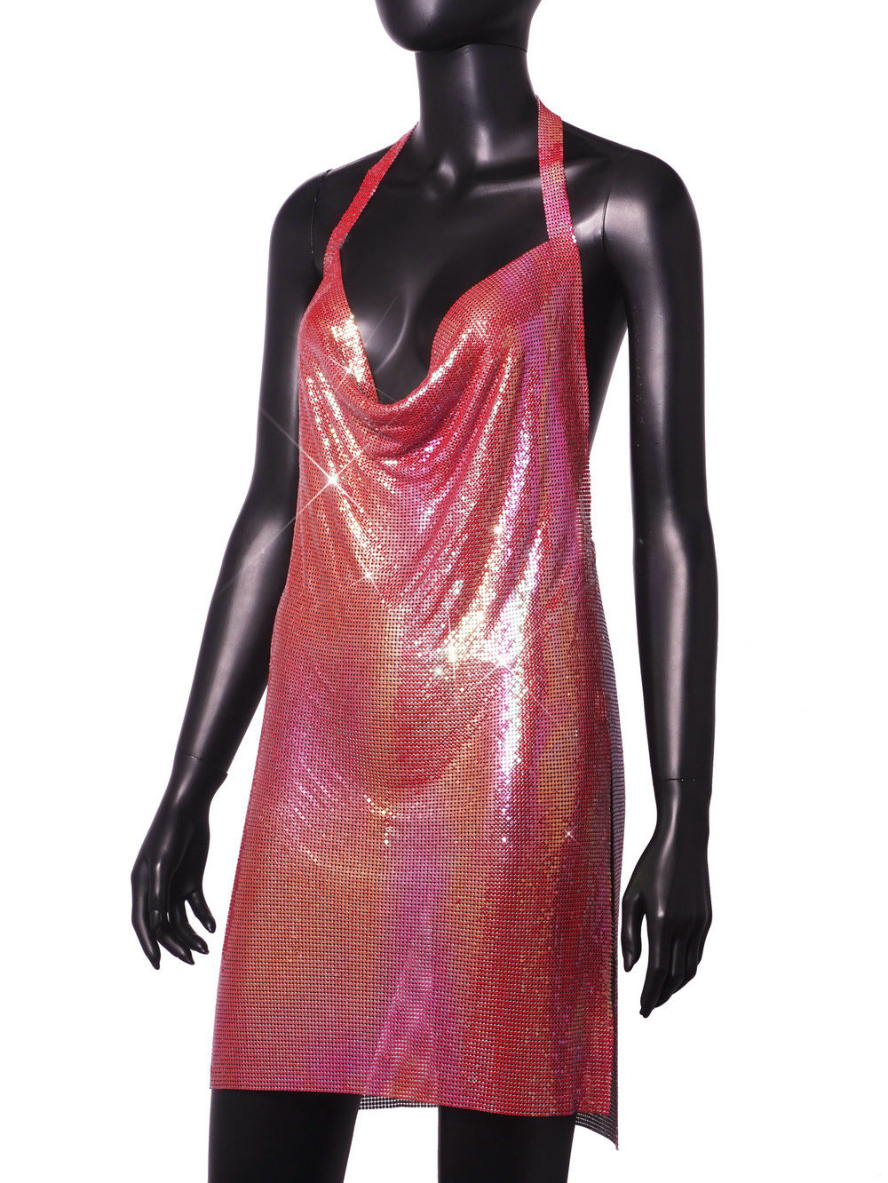 Sexy Metal Sequin Strap Night Club Dress 34