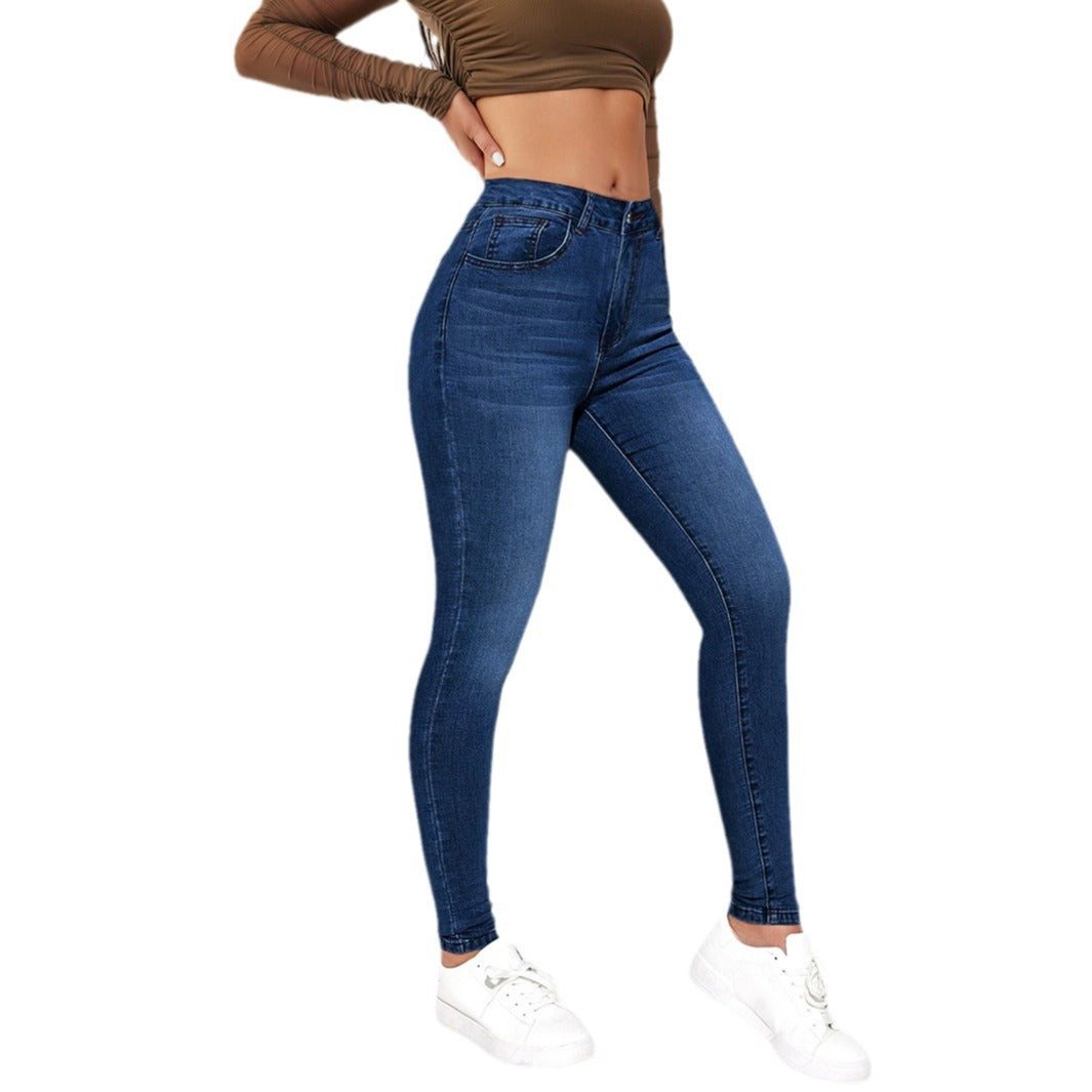 Women autumn stretch Denim Pants 6