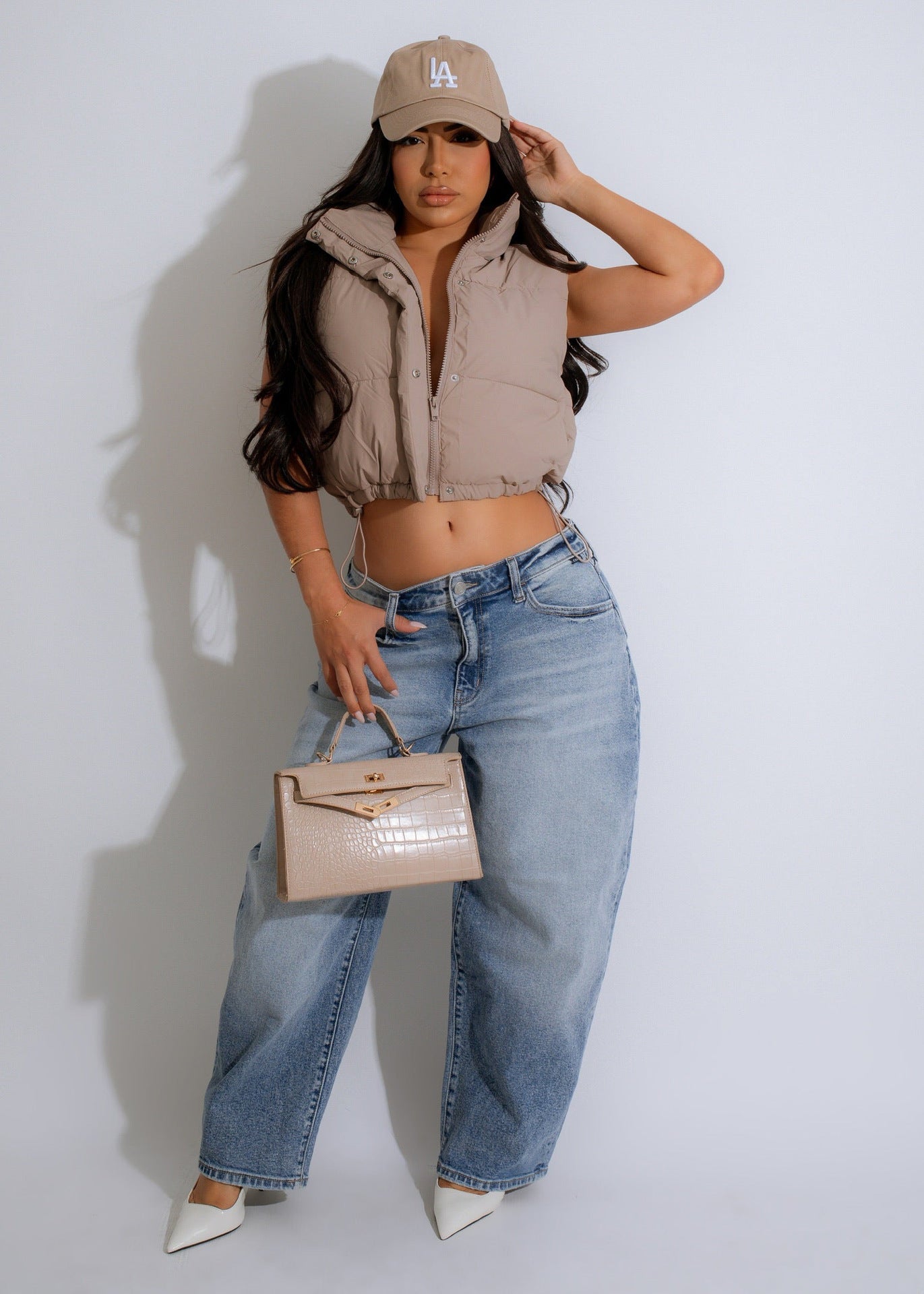 Autumn Fashion Solid Color Stand Collar Sleeveless Zipper Cotton-Padded Vest 4