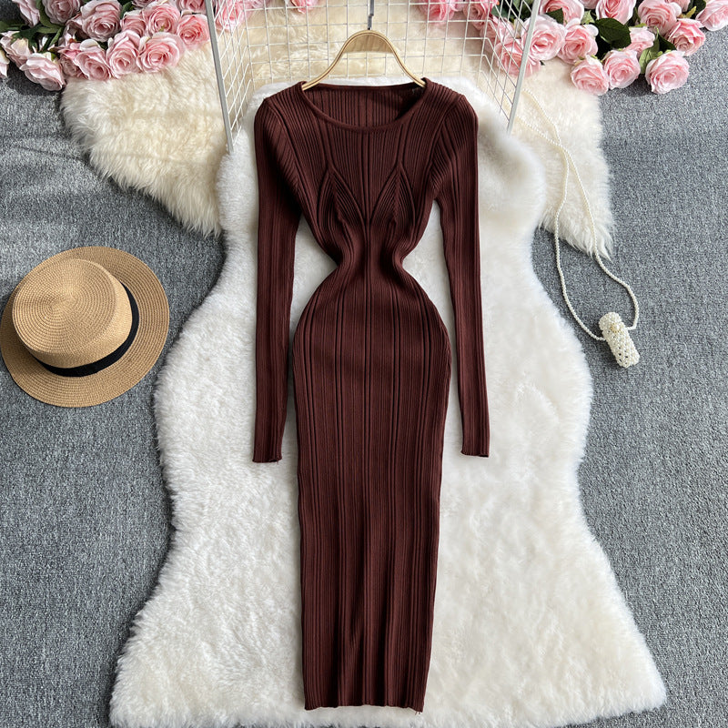 Women sexy Ribbed Bodycon Knitting dress 16