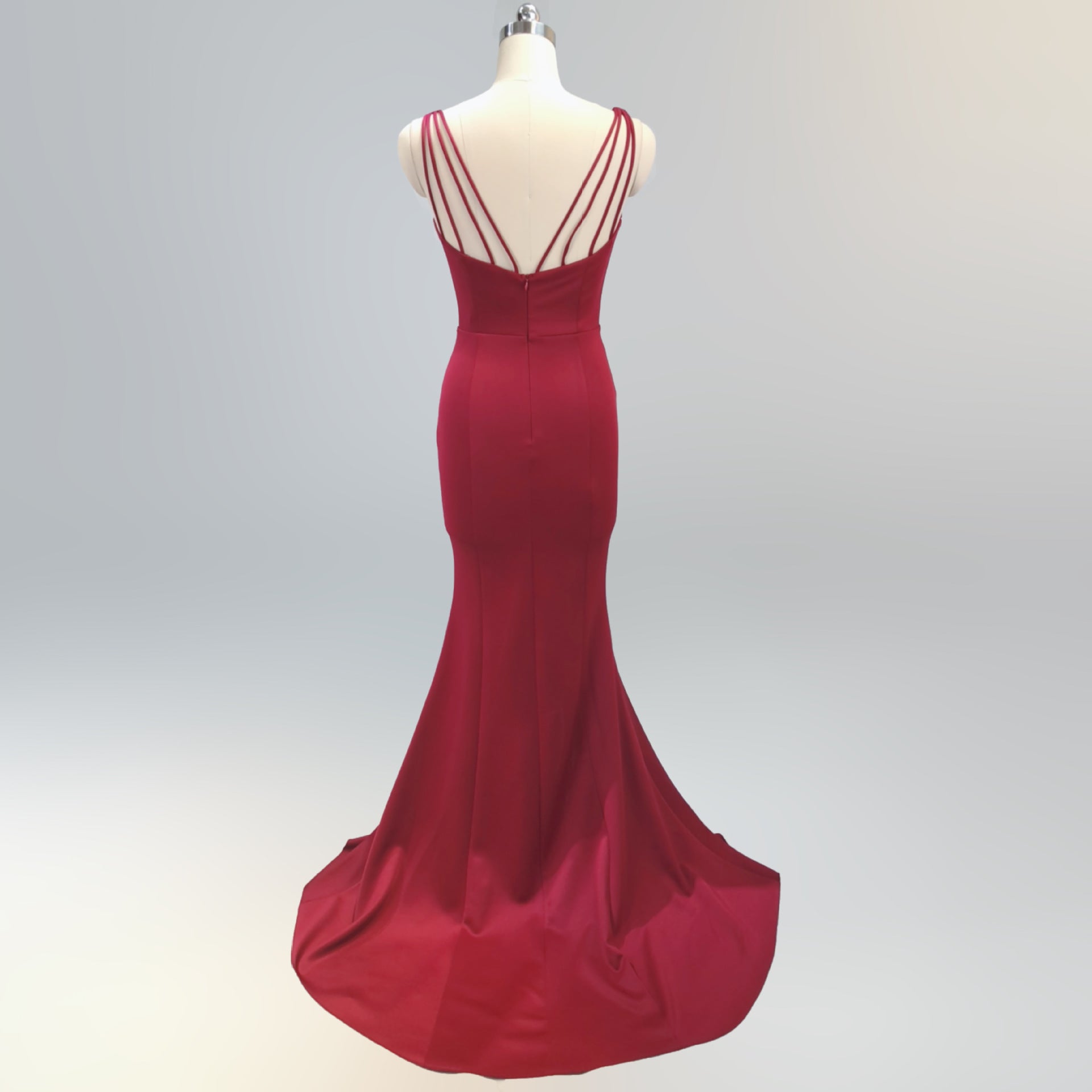 Ladies Summer Sexy V Neck Mermaid Evening Dress 30