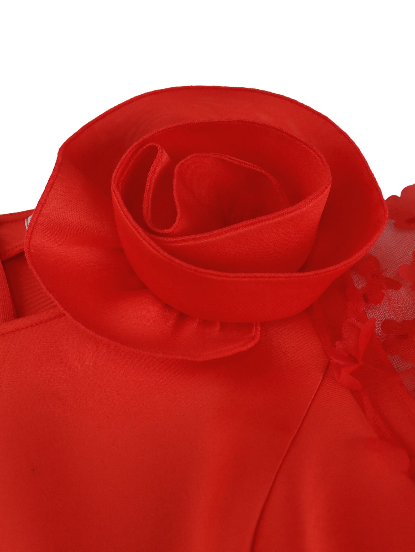 Women lantern sleeve ruffle party formal party dresses 14