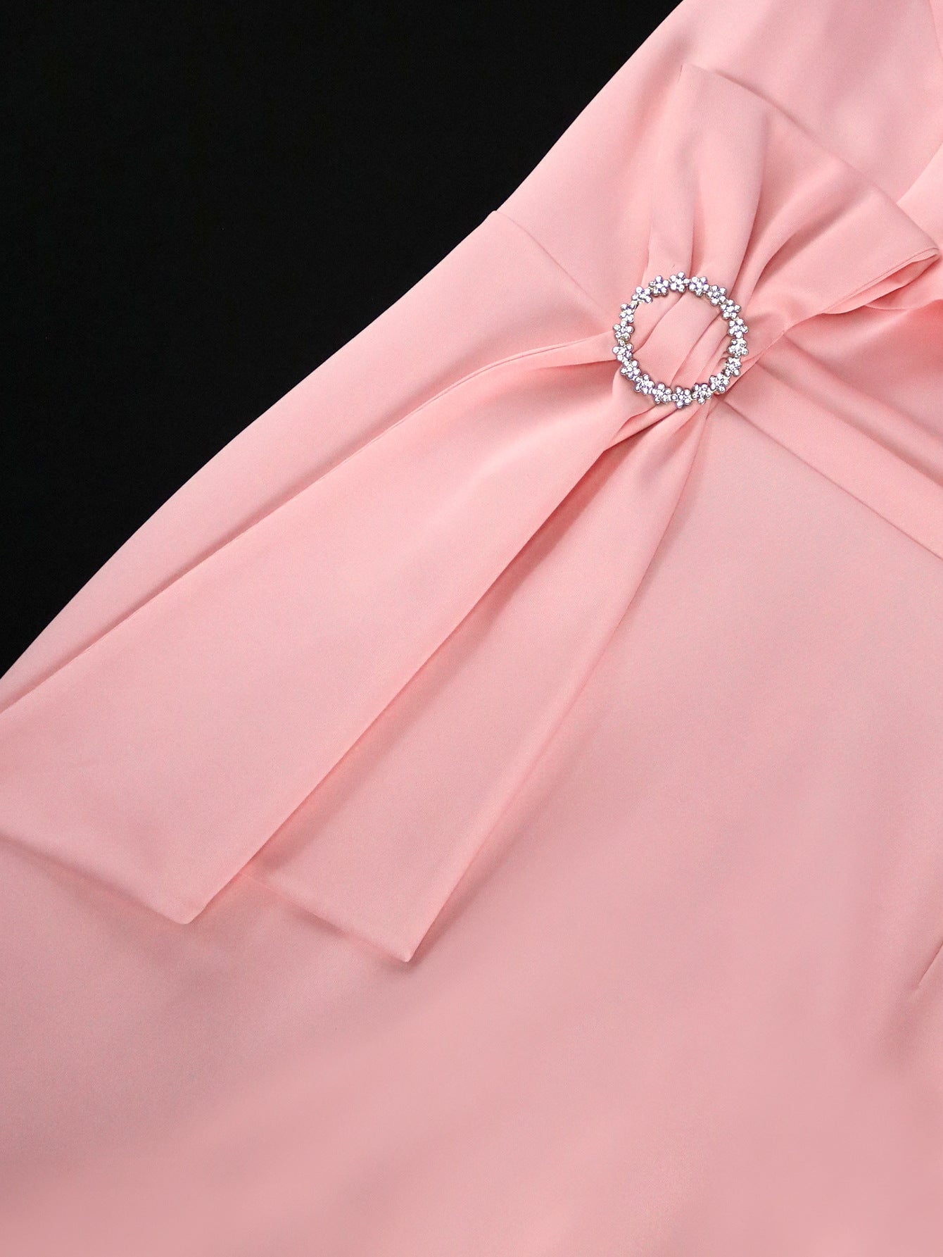 Asymmetric Neckline Ruffle Elegant Bodycon Party Dress 6