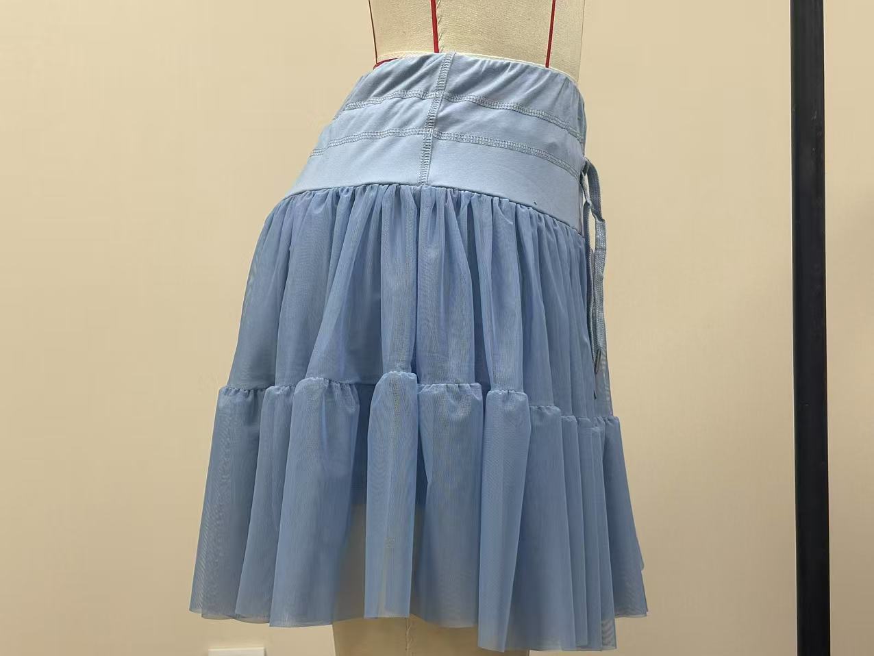 Women Summer Lace-up Pleated Skirt 8