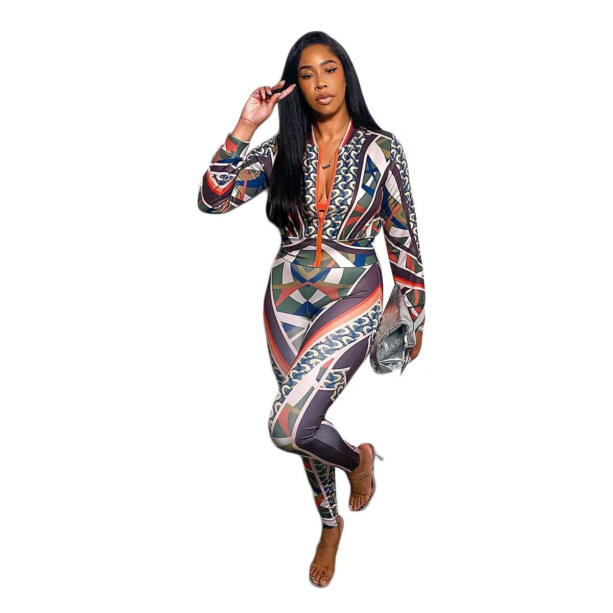 Women's Sport Casual Fashion Print Two-Piece Pants Set 17