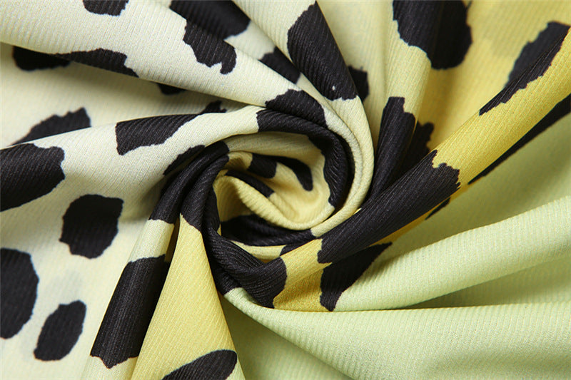 Women Summer Print Halter Neck Hollow Backless Dress 11