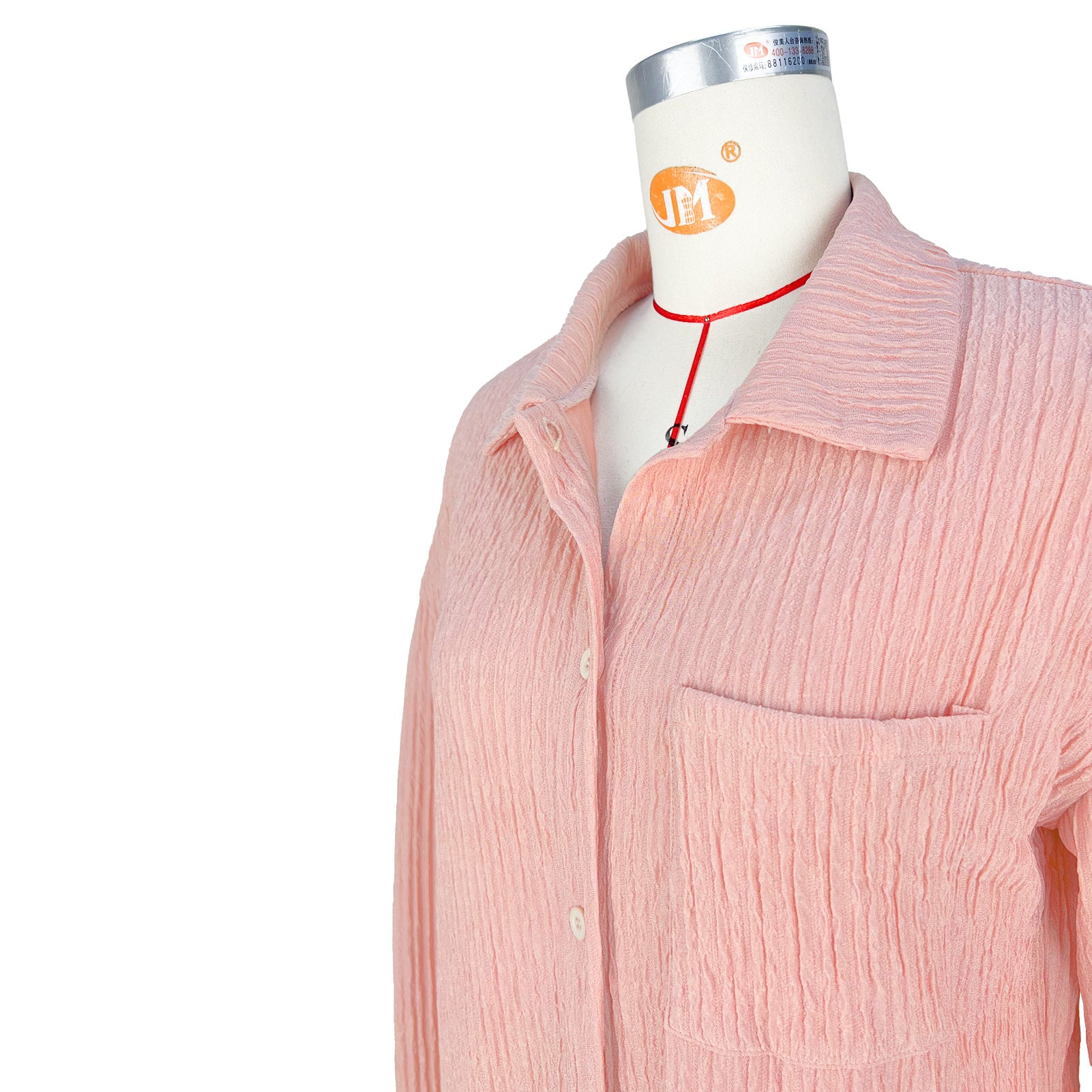 Women Crumpled Lace-Up Top and Pocket Wide Leg Pants Two Piece Set 10