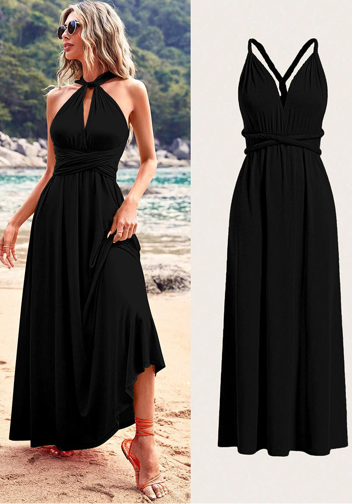 Women cross Lace-Up Backless sexy dress